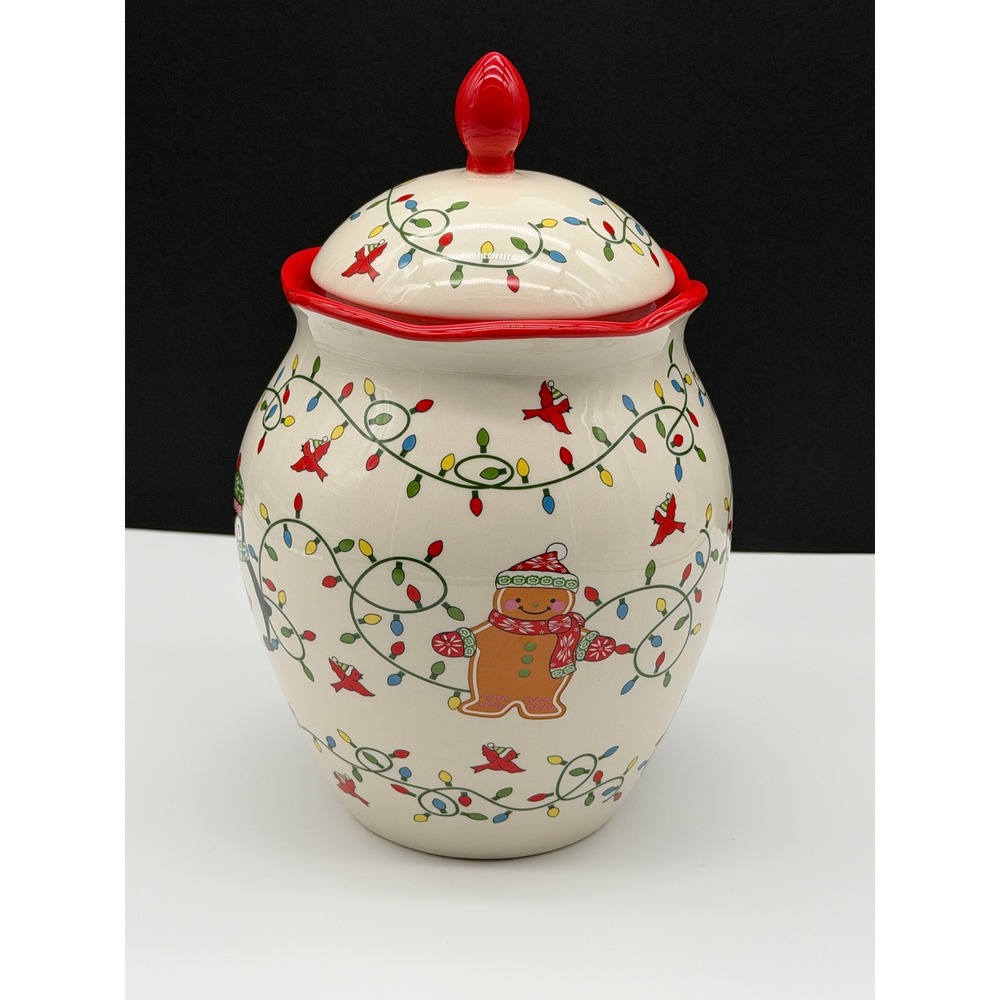Temp-tations by Tara Seasonal Christmas Cookie Jar Gingerbread Snowman Penguin